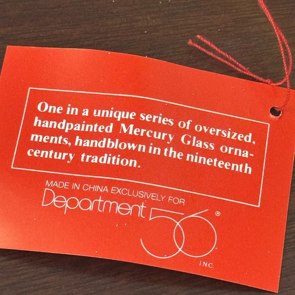 Mercury Glass Santa Speed Boat Christmas Tree Ornament Department 56 Handpainted - Picture 11 of 12